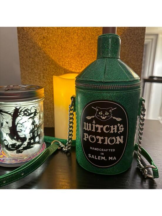 Mad Engine Handbags - Mad Engine Viral Green Glittery Witch’s Potion Crossbody Bag